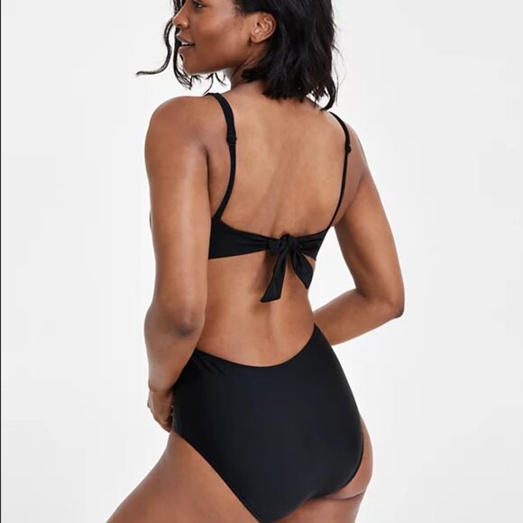 Bar III Women's Tell Me About It Stud One-Piece Swimsuit Sz L - Picture 5 of 13